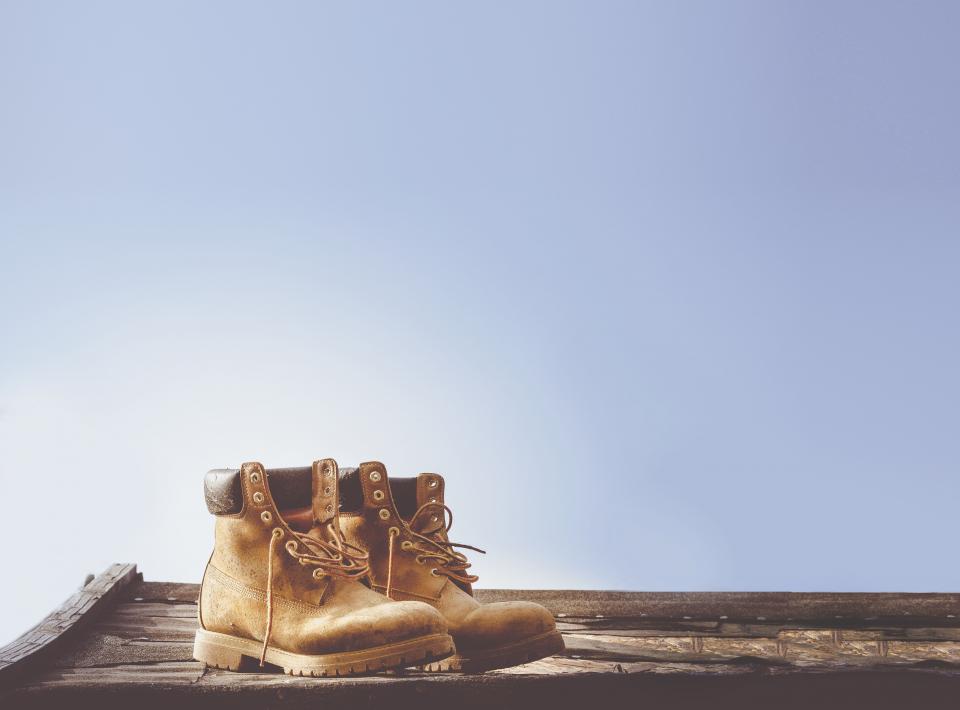 Boots on a country walk